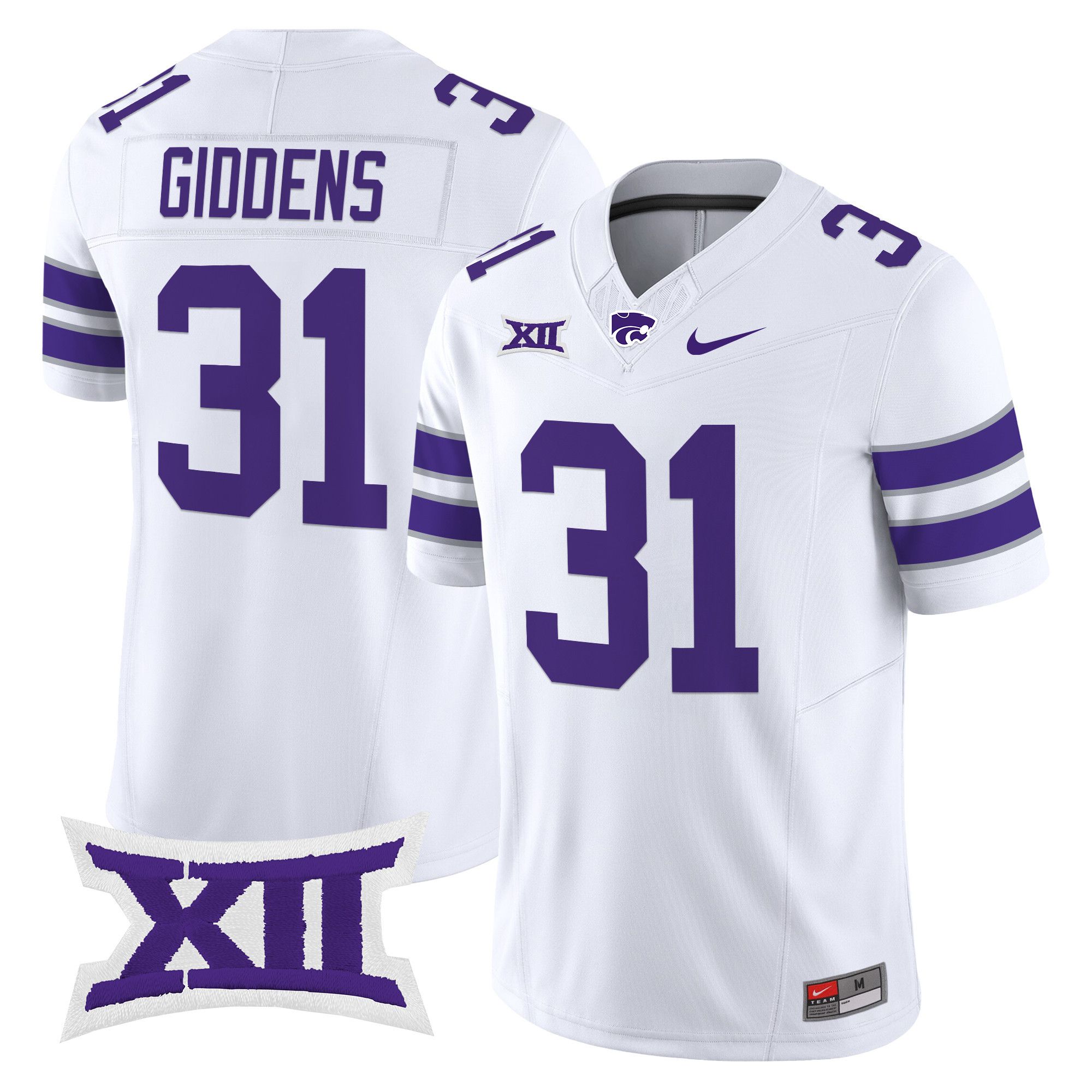 Men Kansas State Wildcats #31 Giddens White Nike 2024 Vapor Limited NCAA Jersey->ncaa teams->NCAA Jersey